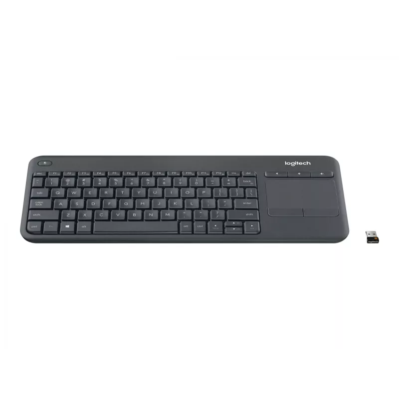 Logitech Wireless Touch Keyboard K400 Plus - klávesnica - bezdrôtová - 2,4 GHz - česká - čierna