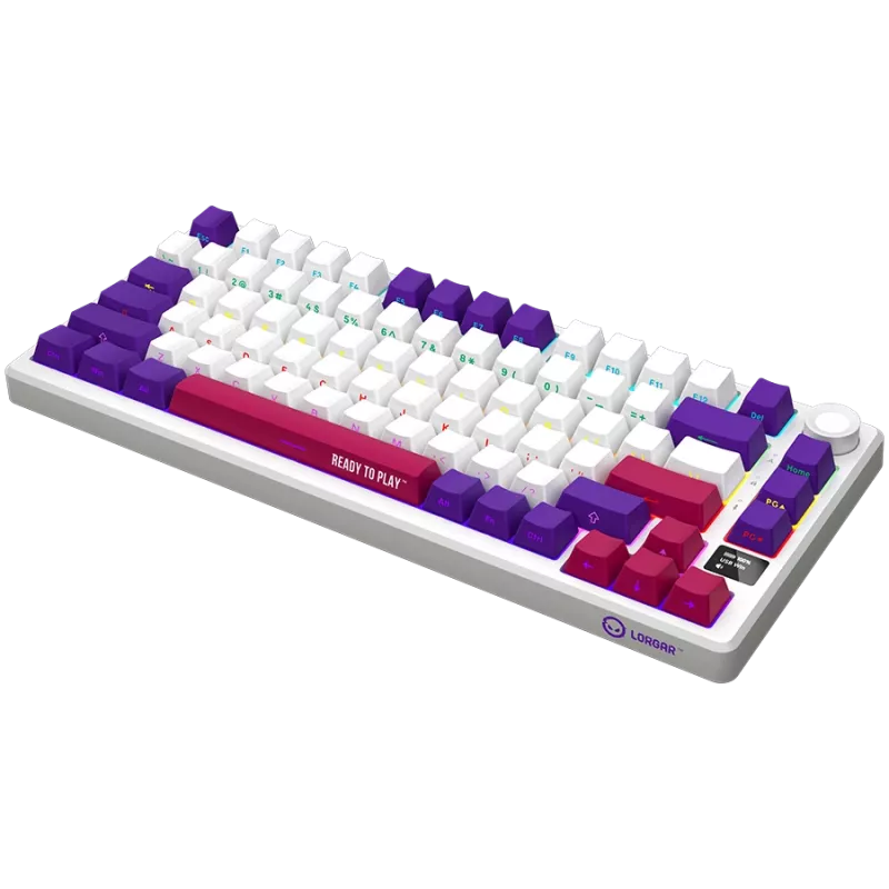 LORGAR KBP7075W, bezdrôtová 75% mechanická herná klávesnica Pro, biela, EN-layout