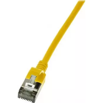 Sieťový kábel LogiLink tenký U/FTP CQ9027S RJ-45 Cat6a 0,5 m žltý