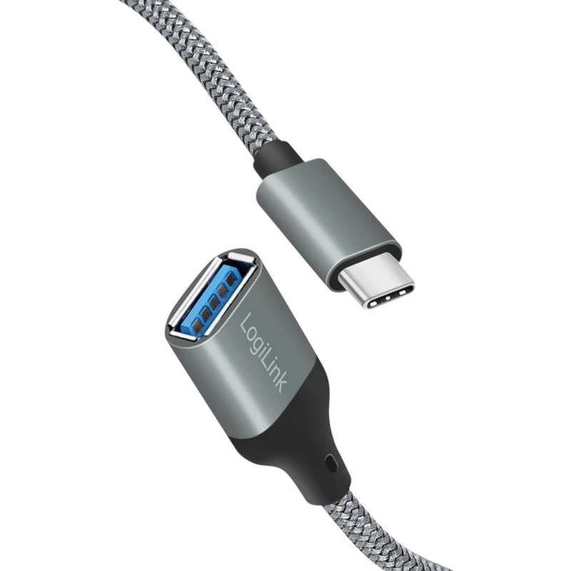 LogiLink USB 3.2 Gen1 Type-C adaptér C/M na USB-A/F OTG hliník 0,15 m