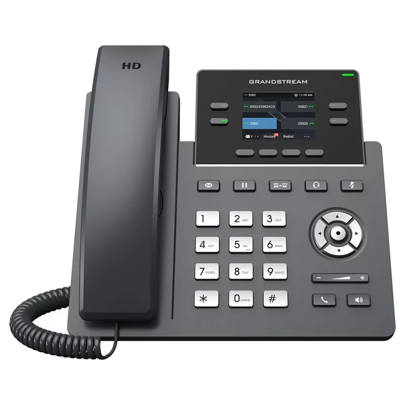 IP telefón Grandstream Networks GRP2612G čierny 4 linky LCD