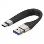 ROLINE USB 3.2 Gen 2 silikónový kábel C-A ST/ST 10Gbit/s Emark čierny 11 cm 11 - kábel - digitálny/dátový