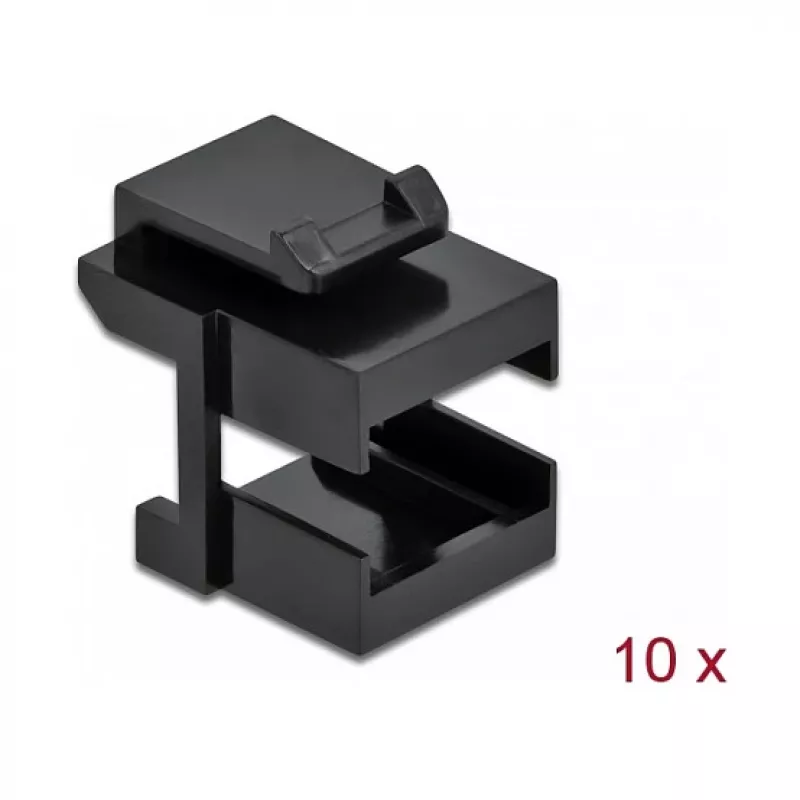 Keystone kryt DeLOCK 86806 čierny pre optický spoj 10 ks