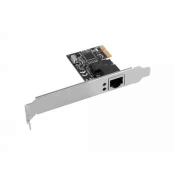 Interná Ethernet sieťová karta LANBERG PCE-1GB-201, PCI Express, 1× RJ-45 Gigabit (1000 Mbit/s), čierna