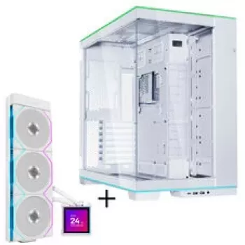 Lian Li O11 Dynamic EVO RGB PC skriňa bundle + HydroShift II LCD-S 360TL AiO - biela