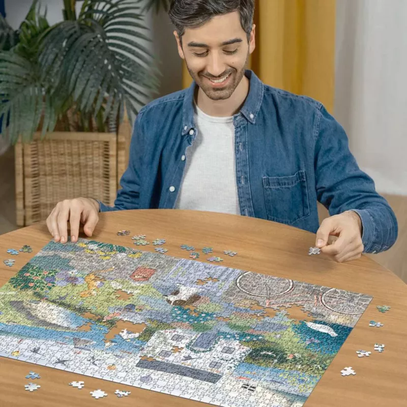 Puzzle Ravensburger Coastal Cottage 1000 dielikov, šírka 700 mm, hrúbka 2 mm