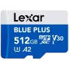 MicroSDXC pamäťová karta Lexar BLUE PLUS 512 GB, UHS‑I, čítanie 170 MB/s, U3/V30