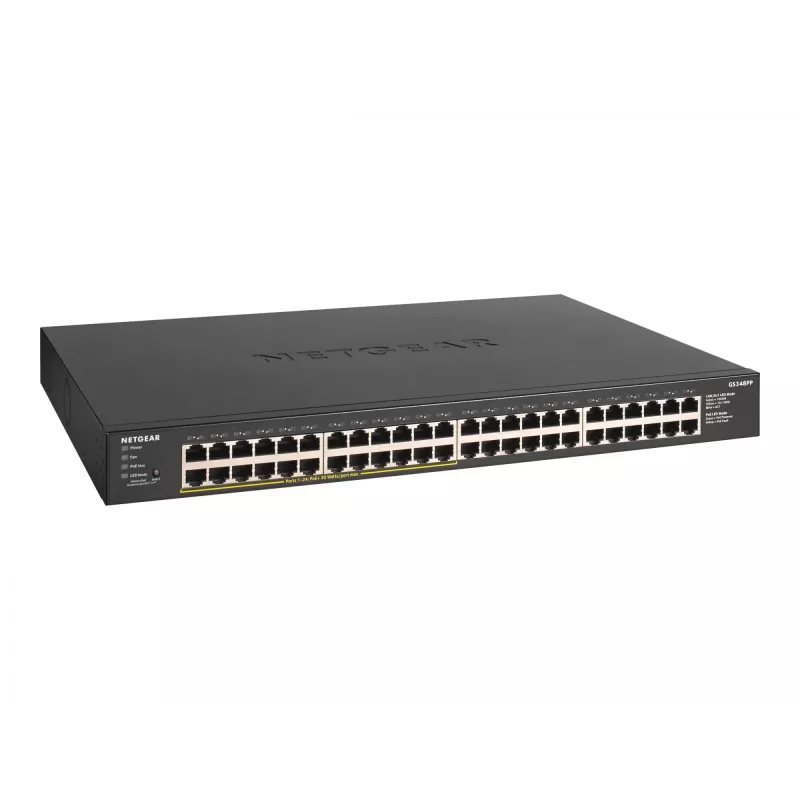 NETGEAR GS348PP neupravovaný Gigabit Ethernet (10/100/1000) Power over Ethernet (PoE) čierny