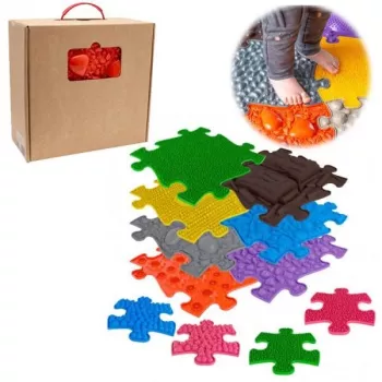 Senzorická ortopedická podložka sada ASKATO 11-in-1 Medium — 11 dielikov puzzle (Mfk-021-01)