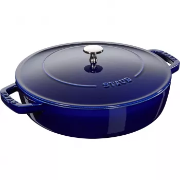 Dusený hrniec Staub Chistera 28 cm liatina tmavomodrá