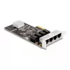 DeLOCK PCI Express x4 karta 4 x RJ45 Gigabit LAN RTL8111 - PCIe - RJ-45 - PCIe 2.0 - strieborná - PC - Windows 10 - Windows 11 - Windows 8.1 (88618)