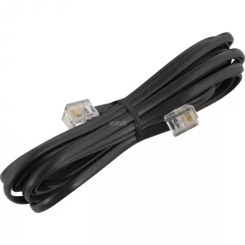 Modulárny telefónny kábel Goobay 50318 RJ-11 RJ-11 6 m čierny