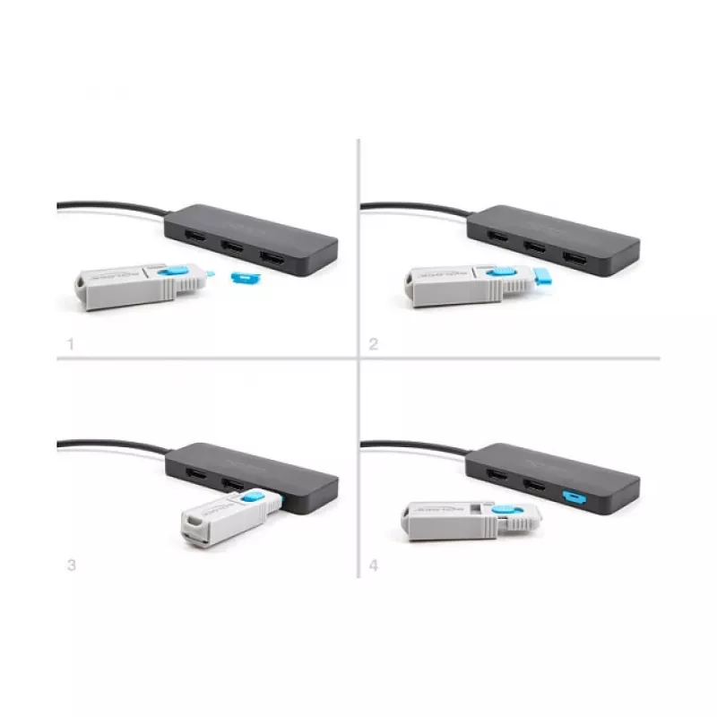 DeLOCK Port Blocker HDMI konektor samica balenie 10 ks modrý