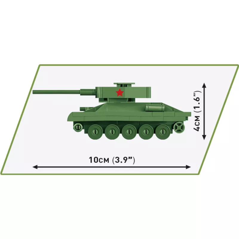 Stavebnica Cobi T-34-85 model tanku — 110 dielov, vek 6+, zelená