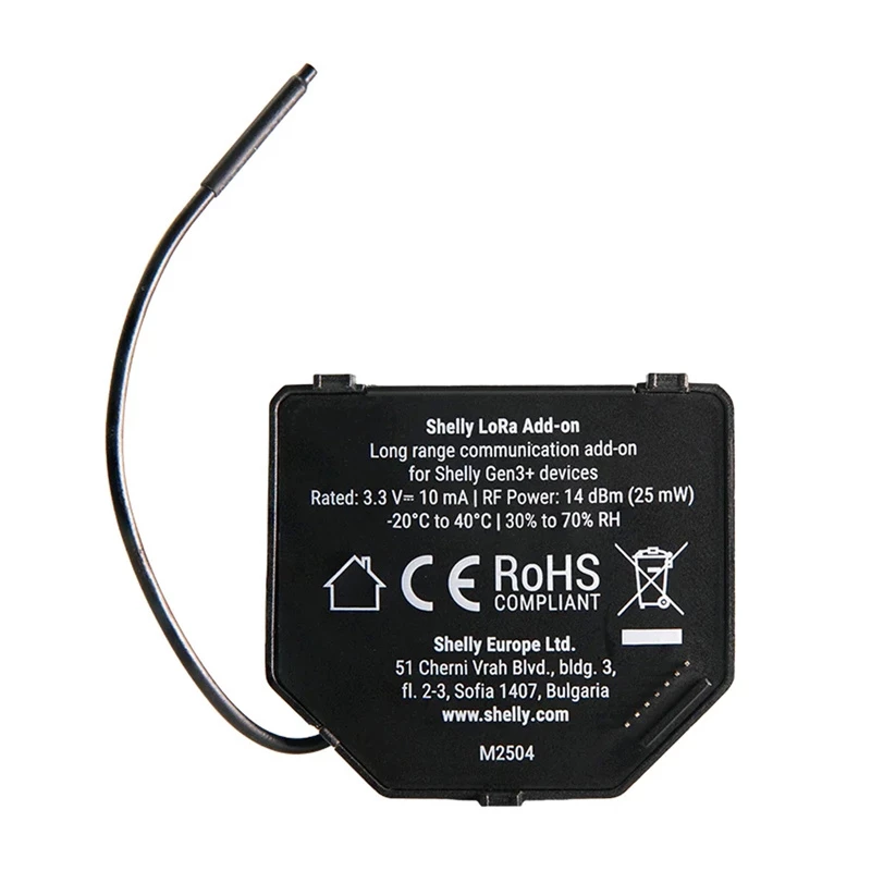 Sada s 2 relé Shelly LoRa Add-on EU868