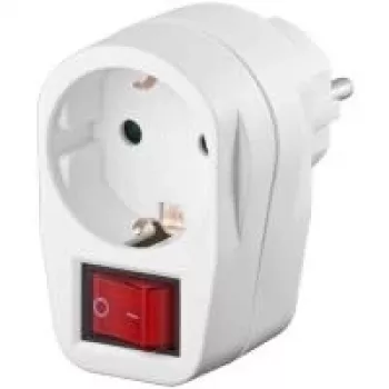 Wentronic Goobay ochranný kontaktný vypínač - 1x ochranná kontaktná zásuvka, biela (94272)
