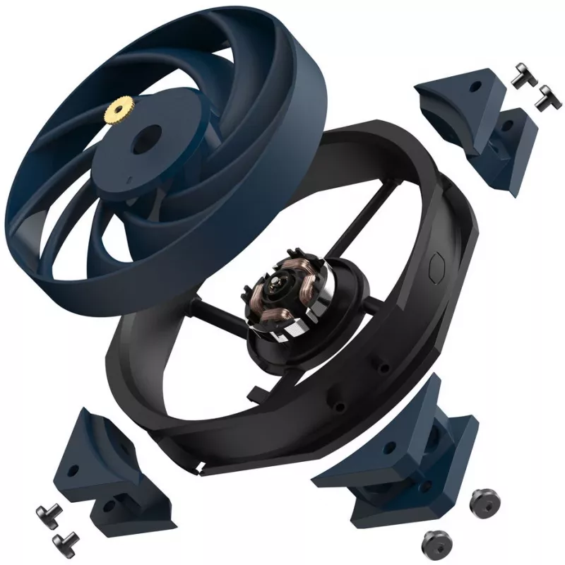 Ventilátor Cooler Master Mobius 120 OC 12 cm čierny 3 rýchlosti 3200 RPM