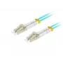 Optický kábel LANBERG FO-LULU-MD31-0030-TQ, OM3, LC–LC, 3 m, Aqua