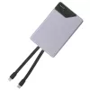 Prenosná powerbanka Tellur TLL158441, 10000 mAh, integrovaný USB-C a Lightning kábel, fialová