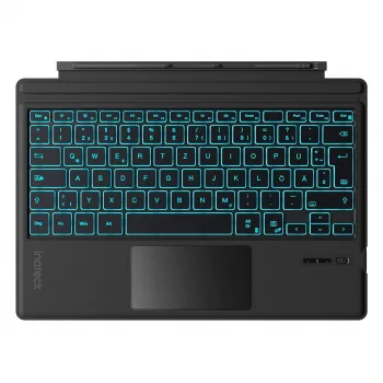 Inateck QWERTZ Bluetooth klávesnica KB02027 — čierna, touchpad, integrovaná 500 mAh batéria, Bluetooth pre sériu Surface Pro