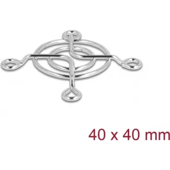 Mriežka ventilátora DELOCK 67304 kovová, 53×53 mm, strieborná — príslušenstvo na chladenie počítača