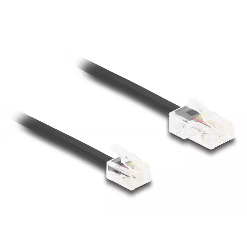 DeLOCK telefónny kábel RJ45 konektor samec na RJ11 konektor samec čierny 3 m