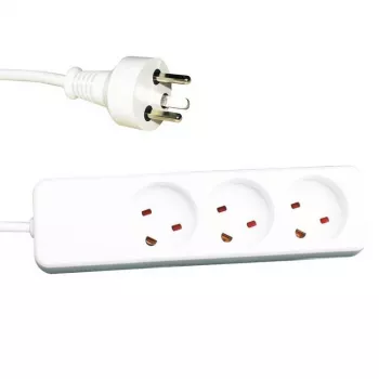Predlžovací kábel Garbot 24155123-5EE 5 m 3 AC zásuvky interiér biely