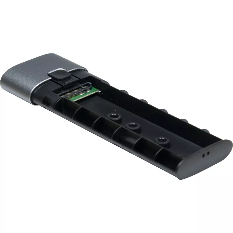 Inter-Tech GD-MS013 puzdro na disk M.2 NVMe, USB-C 3.2 Gen 2 10 Gbit/s, 113x37x12 mm, sivé