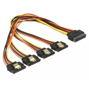SATA kábel DeLOCK 60157 0,3 m SATA 15-pin 4 x SATA 15-pin viacfarebný