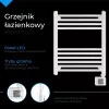 LED elektrický radiátor do kúpeľne | AD 7823 | radiátor | 400 W | biela | IP24