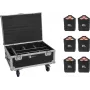 Osvetľovací set EUROLITE 6x AKKU IP TL-3 QCL s case a nabíjacou funkciou