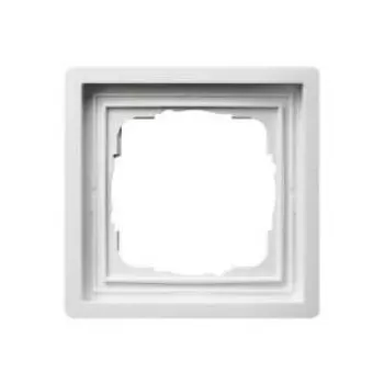 Nástenná doska / kryt vypínača Gira 0211112, bezskrutkový, biela, 83,3 × 83,3 mm, hrúbka 10,6 mm