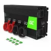 Menic napätia Green Cell INV12 3000 W 12 V na 230 V, 50 Hz, 1 USB, aktívne chladenie, čierna