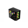 Krux Empero KRXD010 PC skriňa Midi Tower, ATX, tvrdené sklo, 4x 120 mm ARGB ventilátory, čierna - grafická karta do 420 mm, chladič CPU do 155 mm, 2x 3,5" + 3x 2,5" pozície
