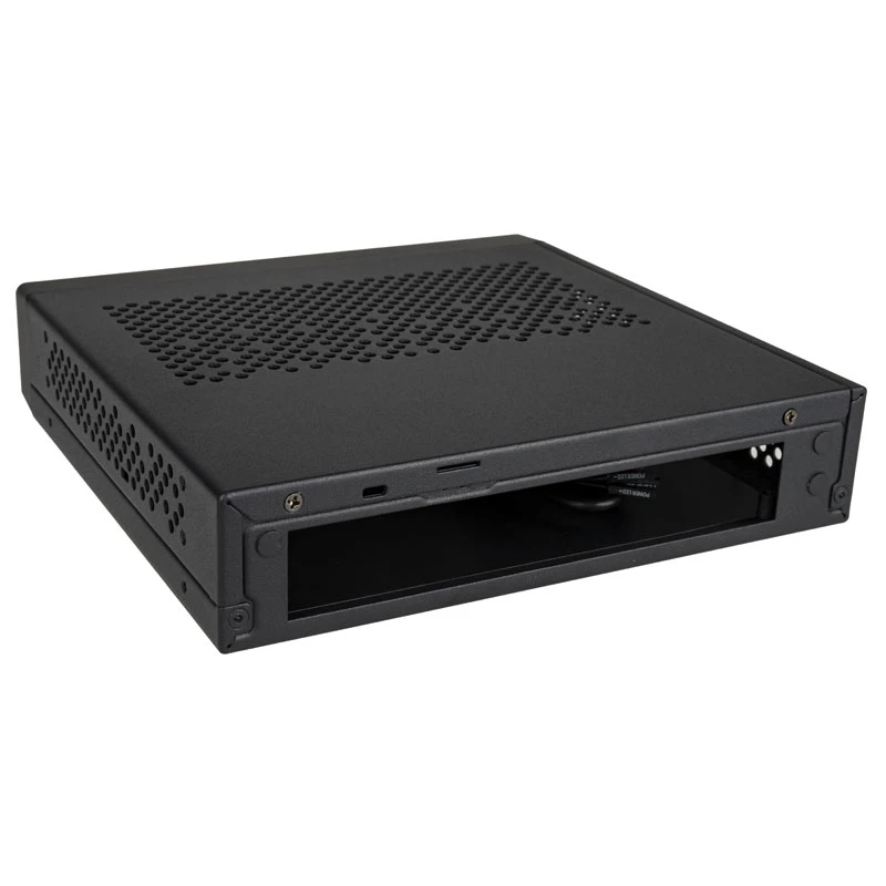 Akasa Cypher MX3 - Mini-Tower - PC - SGCC - čierna - Thin Mini-ITX - pevný disk - napájanie (A-ITX38U3-M1B)
