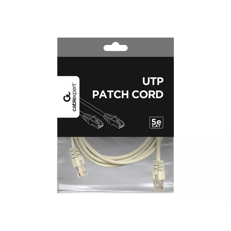 Gembird - Patch kábel - RJ-45 (M) na RJ-45 (M) - 2 m - UTP - CAT 5e - lisovaný - sivý
