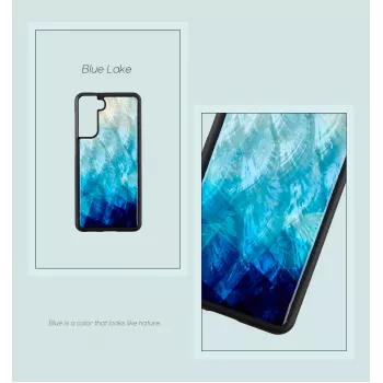 Ochranné puzdro iKins na Samsung Galaxy S21 v Blue Lake čierna