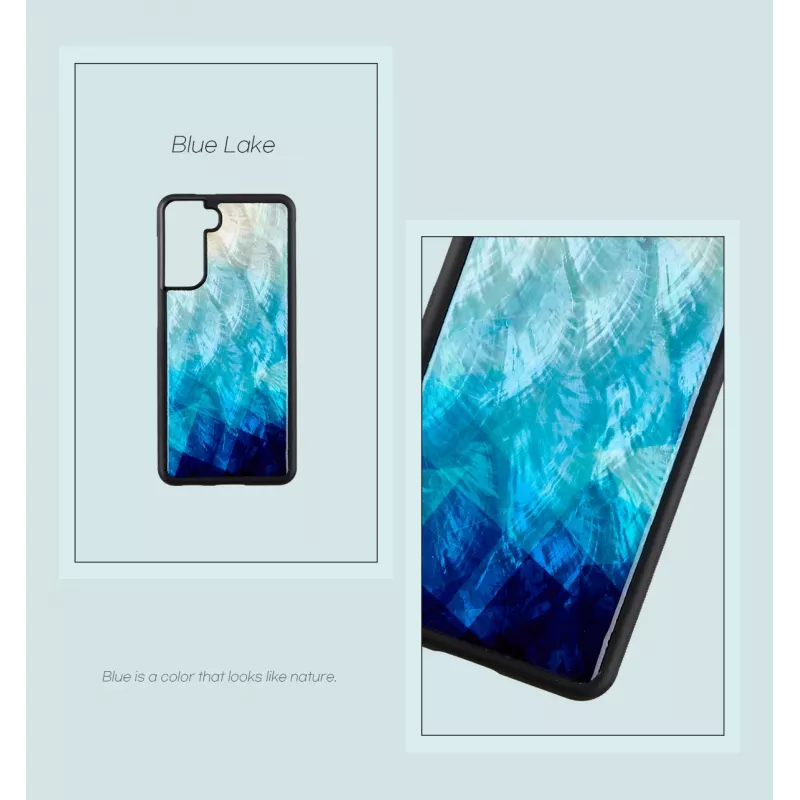 Ochranné puzdro iKins na Samsung Galaxy S21 v Blue Lake čierna