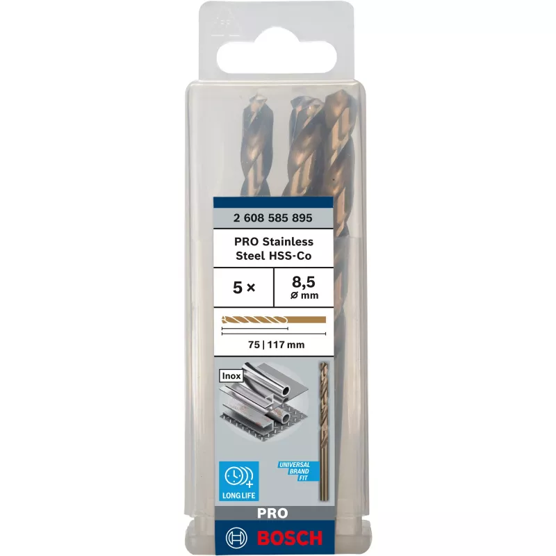 Špirálové vrtáky Cobalt Bosch 2608585895 HSS 5-dielna sada