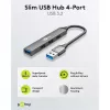Goobay USB hub 74456 Type-A 5000 Mbit/s svetlosivý