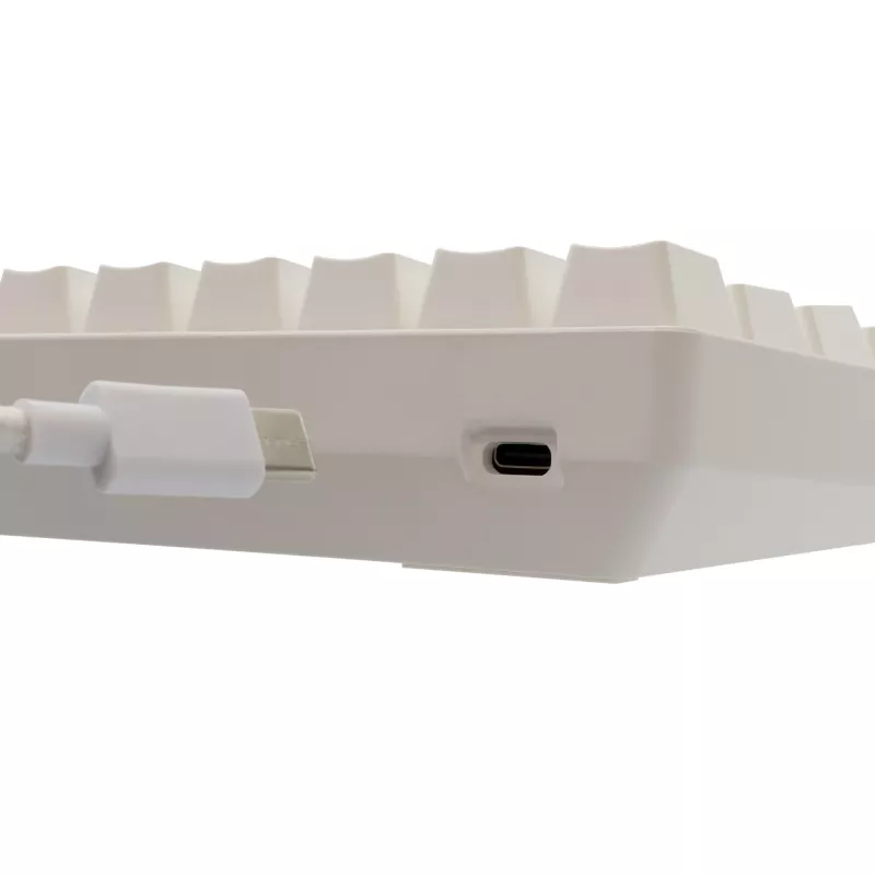 Káblová mechanická klávesnica White Shark Shinobi-2 (GK-004221) — modré spínače, biela, US-layout
