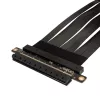 Akasa Riser Black X2 Mark IV Premium PCIe 4.0 x16 riser kábel, 20 cm, AK-CBPE03-20B