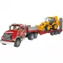 Hračka náves s príslušenstvom JCB 4CX, BRUDER, model BR-02813, konštrukcia ABS, viacfarebná