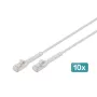 Digitus CAT 6A F-FTP ohybný patch kábel, meď, 3 m, sivý, 10 kusov