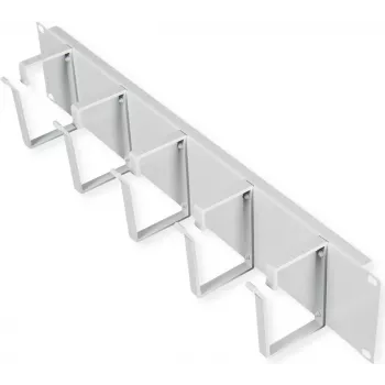 Patch panel ROLINE 19 palcov 2U oceľ sivá 480x85x80mm