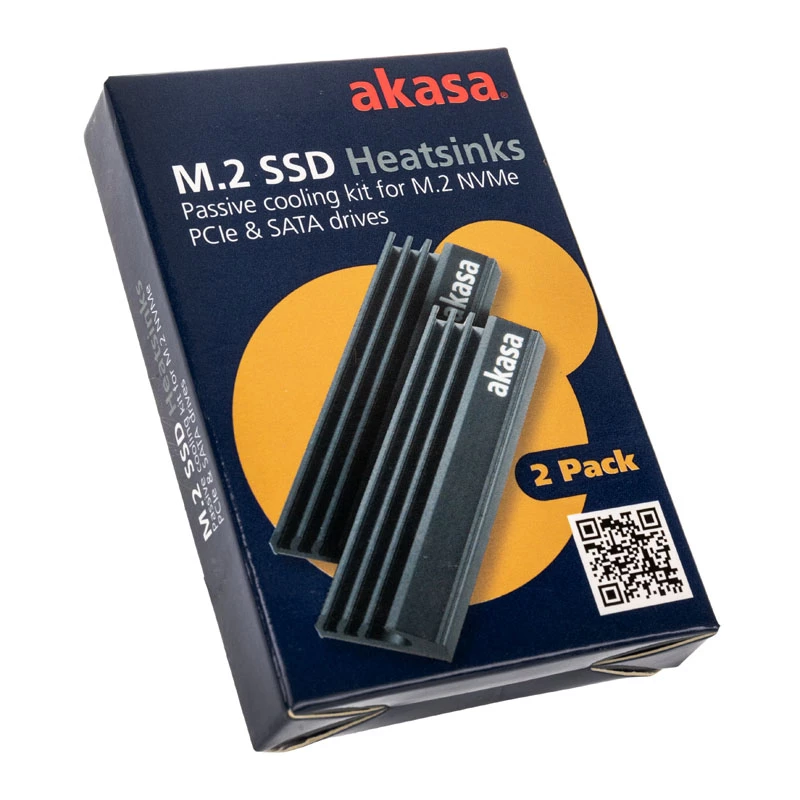 Akasa A-M2HS01-KT02 chladič/radiátor SSD pre chladiaci systém počítača čierna 1 - 2 (A-M2HS01-KT02)