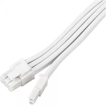 Predlžovací napájací kábel SILVERSTONE PCIe 8‑pin SST-PP07E-PCI8W-V2 30 cm biely