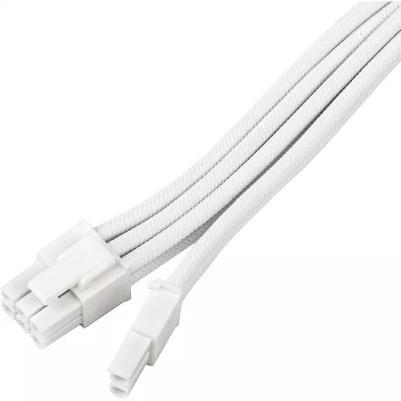 Predlžovací napájací kábel SILVERSTONE PCIe 8‑pin SST-PP07E-PCI8W-V2 30 cm biely
