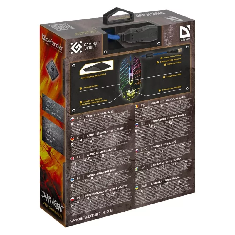 Myš Defender DARK AGENT GM-590L USB Type-A