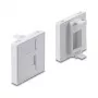 Zacvakávací kryt Keystone modulu 45×45 mm DELOCK Easy 45 pre 1 port, ABS, biely, s prachovou krytkou